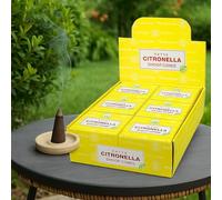 Satya Citronella Dhoop Cones - 12 Packs x 10 Cones Each - Natural Aromatic Incense Cone for Relaxation, Meditation, Cleansing, Yoga & Home Fragrance