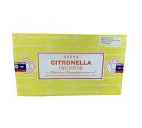 Satya Citronella Incense Sticks - Natural Mosquito Repellent & Refreshing Outdoor Aroma 240 Sticks (12x20)