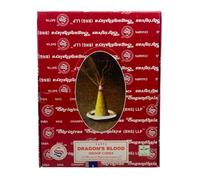 Satya Dragon Blood Dhoop Incense 12 Packs x 12 Cones (144 Total) - Bold Resinous Scent for Strength and Purification, Handcrafted Natural Fragrance, Ideal Festive Gift for Mindfulness and Protection