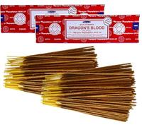 Satya Dragon's Blood Incense Sticks - 2 Packs of 100g (Between 160 and 180 Sticks) - Aromatherapy - Meditation - Yoga - Eco Friendly Packaging