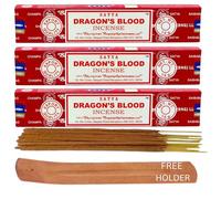 Satya, DRAGON'S BLOOD, Nag Champa, Incense Sticks, 3 Packs, Agarbatti