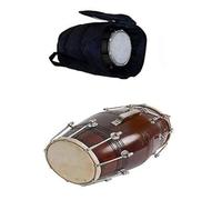 SATYA EXPORTS Handmade Wooden dholak With bag dholak music instruments