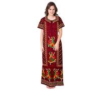 SATYA EXPORTS Women's Cotton Printed Ankle Length long Nighty,Maxi Gown Nighty , Nightdress(NTY-04)
