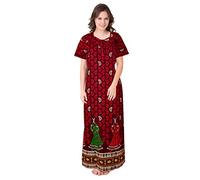 SATYA EXPORTS Women's Cotton Printed Ankle Length long Nighty,Maxi Gown Nighty , Nightdress(NTY-05)