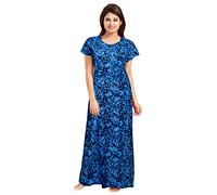 SATYA EXPORTS Women's Cotton Printed Ankle Length long Nighty,Maxi Gown Nighty , Nightdress(NTY-06)