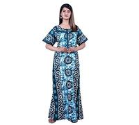 SATYA EXPORTS Women's Cotton Printed Ankle Length long Nighty,Maxi Gown Nighty , Nightdress(NTY-09)