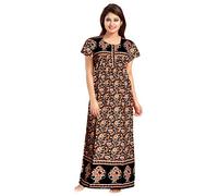 SATYA EXPORTS Women's Cotton Printed Ankle Length long Nighty,Maxi Gown Nighty , Nightdress(NTY-10)