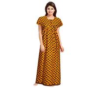 SATYA EXPORTS Women's Cotton Printed Ankle Length long Nighty,Maxi Gown Nighty , Nightdress(NTY-12)