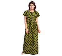 SATYA EXPORTS Women's Cotton Printed Ankle Length long Nighty,Maxi Gown Nighty , Nightdress(NTY-13)