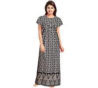 SATYA EXPORTS Women's Cotton Printed Ankle Length long Nighty,Maxi Gown Nighty , Nightdress(NTY-20)