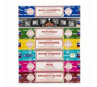Satya Incense Gift Collection - Handcrafted Assorted Incense Sticks for Meditation, Relaxation & Yoga - 15 g Each (Pack of 7, Divine)