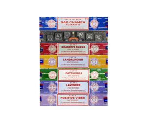 Satya Incense Gift Set Nag Champa Super hit Dragons Blood Sandalwood Patchouli Lavender Positive Vibes 15 g - This product is designed with premi