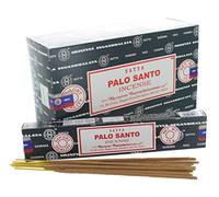 Satya Incense Stick Fragrances Sandal Wood Lavender Champ Musk Positive Vibes Namaste Nag Champa Reiki Rose 6 Packs (Palo Santo)