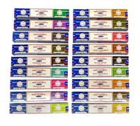 Satya Incense Sticks Combo - 12 Assorted 15g Packs | Authentic Nag Champa & Mixed Fragrances | Premium Joss Sticks for Relaxation, Meditation, Yoga & Home Ambience Sold By VR Angel
