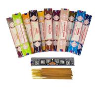 Satya Incense Sticks Nag Champa, Superhit, Namaste, Reiki, Meditation, Opium, Positive Vibes, Karma, Traditional Ayurveda, Spiritual Healing, Champa, Oodh|15grams x 12 Packs