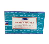 Satya Money Matrix Incense Sticks - Wealth-Attracting Scent for Abundance & Success 240 Sticks (12x20)