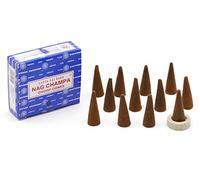 Satya Nag Champa Incense Cones, 12 Cones x 1 Packs