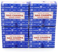 Satya Nag Champa Incense Cones, 12 Cones x 4 Packs