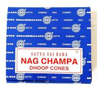 Satya Nag Champa Incense Cones, Agarbatti Scent, One Pack of 12 Cones (1, Nag Champa)