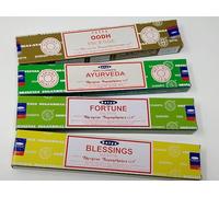 Satya Nag Champa Incense Sticks - Oodh, Ayurveda, Fortune, Blessings | Aromatherapy, Meditation, Relaxation | 15g