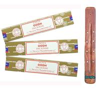 Satya Nag Champa Incense Sticks | x3 pack | with Booghe incense sticks holder (Oodh)