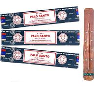 Satya Nag Champa Incense Sticks | x3 pack | with Booghe incense sticks holder (Palo Santo)
