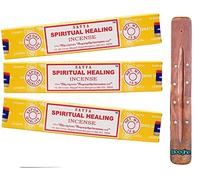 Satya Nag Champa Incense Sticks | x3 pack | with Booghe incense sticks holder (Spiritual Healing)