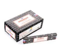 Satya Nag Champa Midnight Incense Sticks, 15g x 12 Packs, For Meditation, Yoga, Relaxation, Healing and Positivity