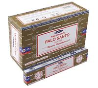 Satya Nag Champa - Palo Santo Incense Sticks | 12 Packs X 15 Grams | Box Of 180 Grams | Export Quality