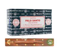 Satya Nag Champa Palo Santo Incense Sticks | FULL BOX OF 12 | with DHS Incense Stick Holder | Aromatherapy, Yoga, Meditation, and Relaxation