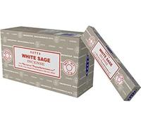 Satya Nag Champa White Sage incense sticks-12packs x 15grams by Satya