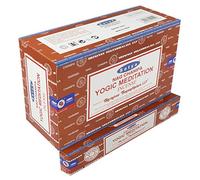 Satya Nag Champa Yogic Meditation Agarbatti | Handrolled Masala Incense Sticks | 12 Packs of 15 Grams Each in a Box | Export Quality Product
