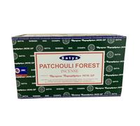 Satya Patchouli Forest Incense Sticks 240 Sticks (12x20) - Earthy Aroma for Creativity & Grounding | Plastic-Free Dispatch - Seasonal Mindfulness Set for Home Fragrance Lovers