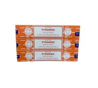 Satya Pyramids Incense Sticks - Mystical Resin Blend for Ancient Wisdom & Manifestation (Pack of 3 x 20 Sticks)