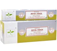 Satya Royal Touch Incense Sticks - 3 Pack Set (White Sage & Frankincense Fragrance) with JRose Ceramic Burner - Aromatherapy for Meditation, Relaxation & Home Fragrance - Hand-Rolled in India