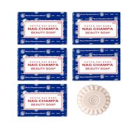 Satya Sai Baba Nag Champa Beauty Soap, Floral Shape, Bar Form 3 sets to choose from 1 bar, 3 bar or 5 case of 12 (5 x 75gm Bar)