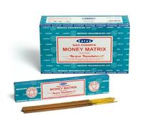 Satya Sai Baba Nag Champa Money Matrix Incense Sticks Agarbatti 180 Grams Box | 12 Packs of 15 Grams Each in a Box | Export Quality