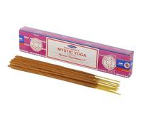 Satya Sai Baba Nag Champa Mystic Yoga Incense Sticks Agarbatti 180 Grams Box | 12 Packs of 15 Grams Each in a Box | Export Quality