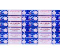 Satya Incense Sticks Nag Champa - Wood Floral, 15g x 12 (144 sticks) - Blue
