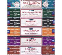 Satya-Set-of-6-Nag-Champa-Sunrise-Sandalwood-Midnight-Patchouli-Celestial-15-grams