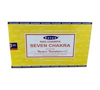 Satya Seven Chakra Incense Sticks - Balancing Aroma for Harmony & Alignment 240 Sticks (12x20)