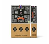 Satya Smudge Incense Sticks 12 Pack Set Choose Scent with JRose Wooden Incense Holder 25g Packs White Sage Nag Champa Palo Santo Dragon’s Blood Sandalwood Super Hit (Super Hit)