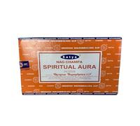 Satya Spiritual Aura Incense Sticks - Ethereal Floral-Resin Aroma for Aura Cleansing & Protection | Natural Hand-Rolled Meditation Set with Plastic-Free Dispatch - 240 Sticks (12x20)