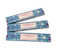 Satya Tranquillity Incense Sticks - 3 Pack Gift Set with JRose Incense Burner | Calming Aromatic Sticks for Meditation, Yoga, Relaxation & Home Fragrance | Hand-Rolled in India