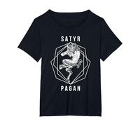 Satyr Mythical Greek Greece Mythological Ancient Pan T-Shirt, Women's Plus, Black, 2X