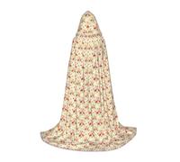 satyuw Giraffe Heart Flower Butterfly Print Carnivals Hooded Cloak Cosplay Unisex Costume For Wizard Gothic Events Wear Cape