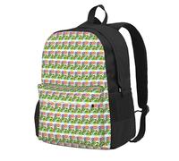 satyuw Puerto Rico Flag Frog Palm Trees Print Large Capacity Unisex Travel Bag For Hiking Commuting Camping Lightweight Daypack