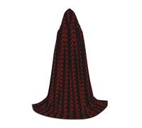 satyuw Red Rose Print Carnivals Hooded Cloak Cosplay Unisex Costume For Wizard Gothic Events Wear Cape