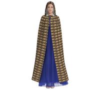 satyuw Romantic Roses Print Adults Hooded Cloak Cosplay Carnival Costume Party Renaissance Masquerade Festival