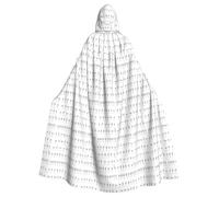satyuw Sign Language Alphabet Print Hooded Cloak For Adults Carnival Cosplay Robe Festivals Masquerade Themed Parties